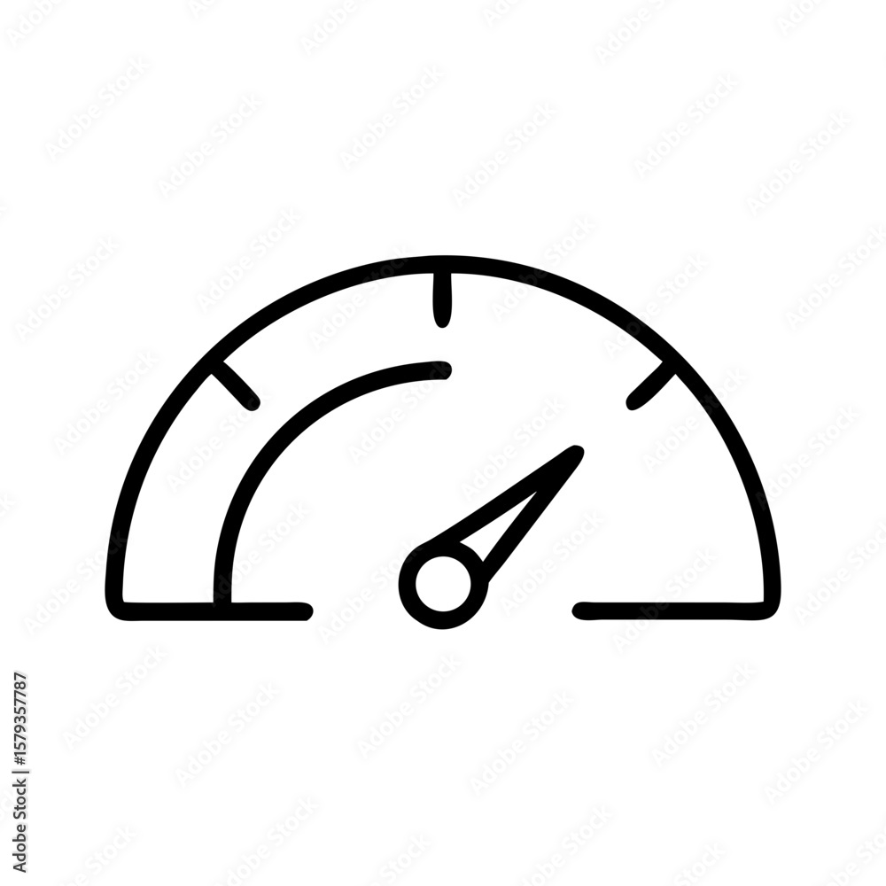 Minimalist dashboard icon on white background Minimalist dashboard icon on white background