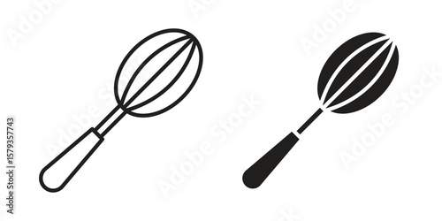 Whisk icons in trendy linear style vector. Vector illustration