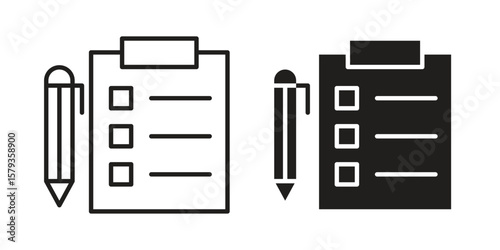 Survey icons in trendy linear style vector. Vector illustration