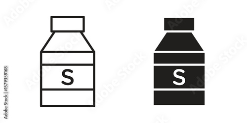 Solvent icons in trendy linear style vector. Vector illustration