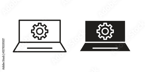 Software Engineering icons in trendy linear style vector. Vector illustration