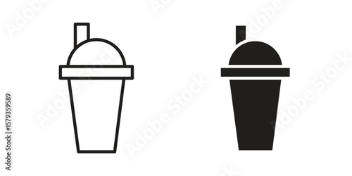 Shaker icons in trendy linear style vector. Vector illustration