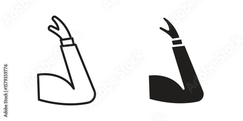 Salute icons in trendy linear style vector. Vector illustration