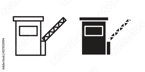 Road toll icons in trendy linear style vector. Vector illustration