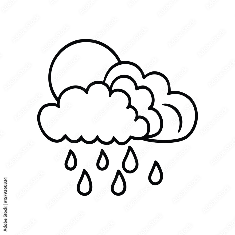 Cloud line art, Cute cloud line art, sky Cloud line art, Cute cloud line art, sky