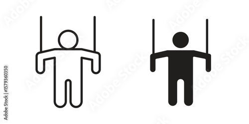 Puppet icons in trendy linear style vector. Vector illustration