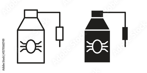 Pesticide icons in trendy linear style vector. Vector illustration