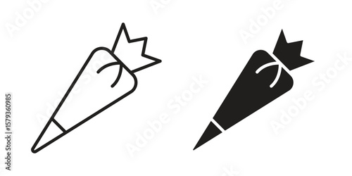 Pastry bag icons in trendy linear style vector. Vector illustration