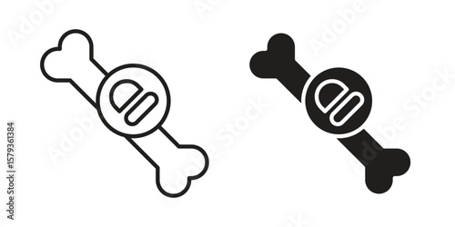 Multiple myeloma icons in trendy linear style vector. Vector illustration