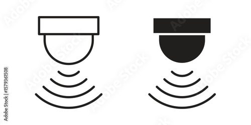 Motion sensor icons in trendy linear style vector. Vector illustration