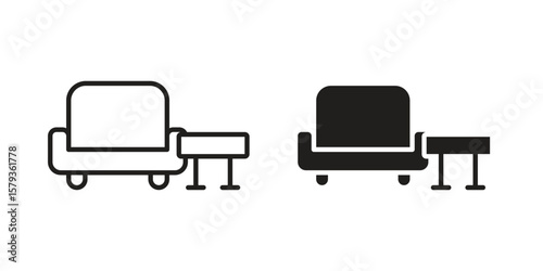 Lounge icons in trendy linear style vector. Vector illustration