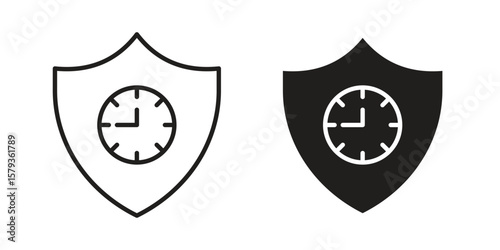 Long term icons in trendy linear style vector. Vector illustration