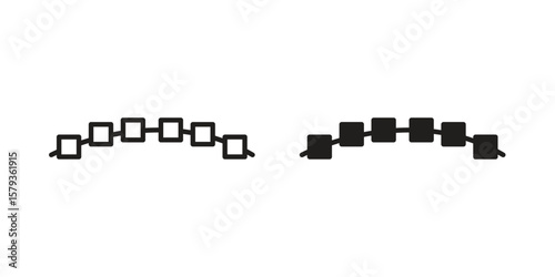 Lingual braces icons in trendy linear style vector. Vector illustration