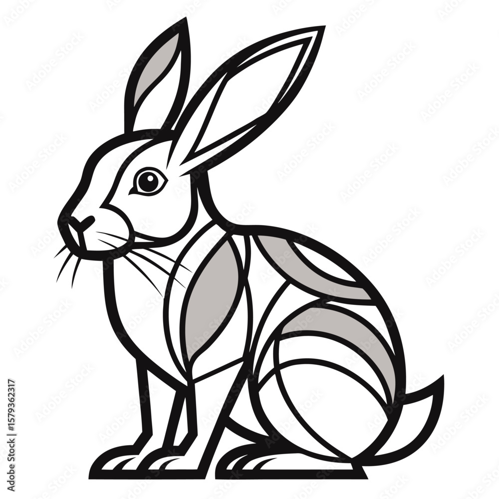 Fototapeta premium vector illustration of a rabbit