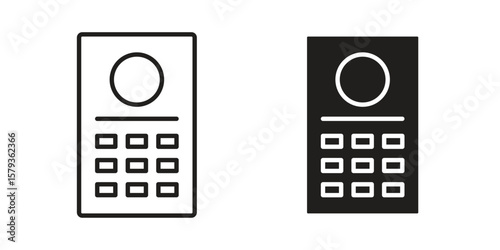 Intercom icons in trendy linear style vector. Vector illustration