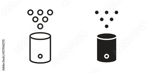 Humidifier icons in trendy linear style vector. Vector illustration