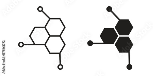 Hormones icons in trendy linear style vector. Vector illustration