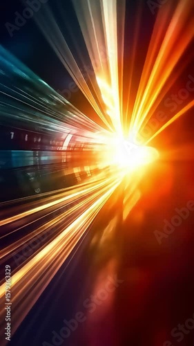 Wallpaper Mural Digital transformation is illustrated by streaming data tunnel with binary code for technological advancement Torontodigital.ca