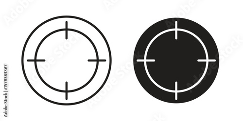 Focus icons in trendy linear style vector. Vector illustration