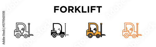 Forklift. icon style. Forklift, Warehouse Forklift, Industrial Forklift, Electric Forklift,