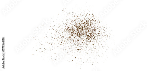 Realistic cocoa dust particles splash illustration background design