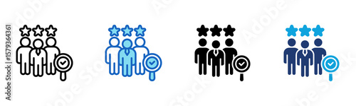 Leadership Hire icon Multi Style Vector Illustration
