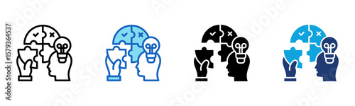 Skill Matching icon Multi Style Vector Illustration