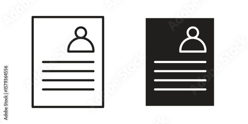 Criminal record icons in trendy linear style vector. Vector illustration