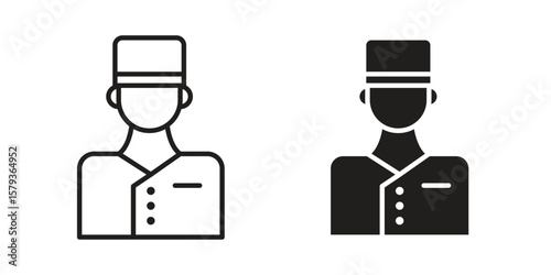 Concierge icons in trendy linear style vector. Vector illustration