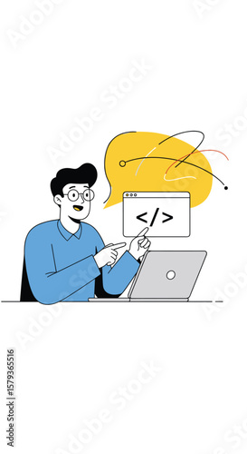 Developer communicating ideas effectively through digital collaboration tools