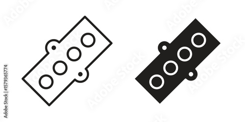 Car gasket icons in trendy linear style vector. Vector illustration