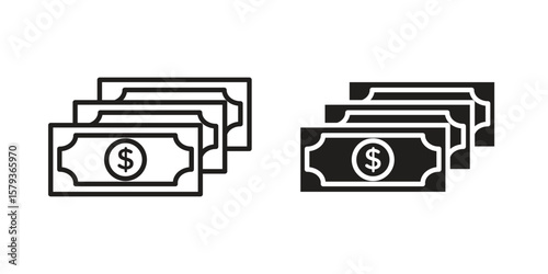 capital gain icons in trendy linear style vector. Vector illustration