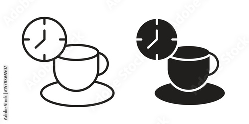Break icons in trendy linear style vector. Vector illustration