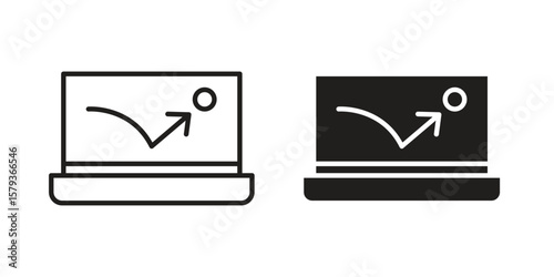 Bounce rate icons in trendy linear style vector. Vector illustration