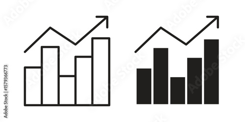 Benchmarking icons in trendy linear style vector. Vector illustration