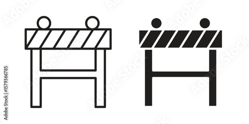 Barrier icons in trendy linear style vector. Vector illustration
