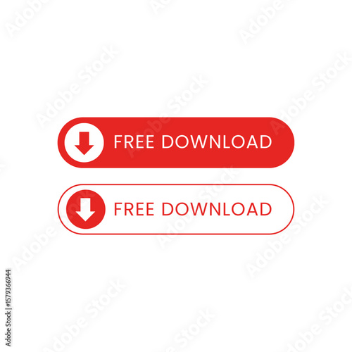 Free Download Buttons - Red Style