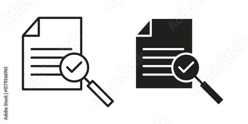Auditors icons in trendy linear style vector. Vector illustration