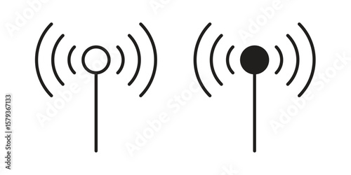 Antenna icons in trendy linear style vector. Vector illustration