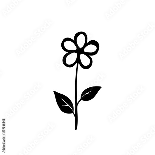 Vector illustration of a floral pattern with spring flowers, leaves, and a butterfly, perfect for nature-inspired designs