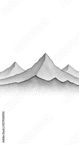 Majestic mountain range peaks covered in snow with detailed textures evoking natural beauty