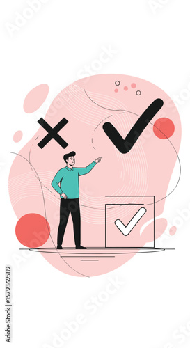 Making correct decisions choosing between options and identifying success factors