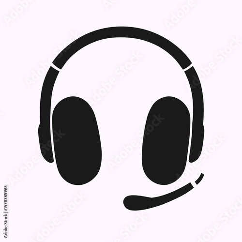 Isolated white studio headphones with microphone for immersive audio