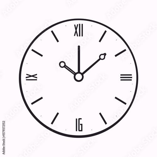 Wall clock showing hours and minutes, a timeless object for tracking business deadlines