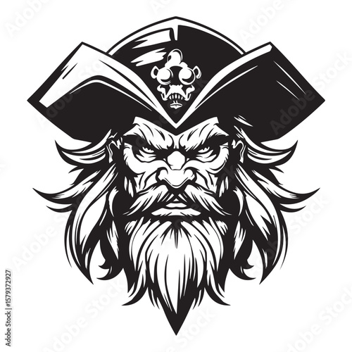 Pirate Head Illustration Logo