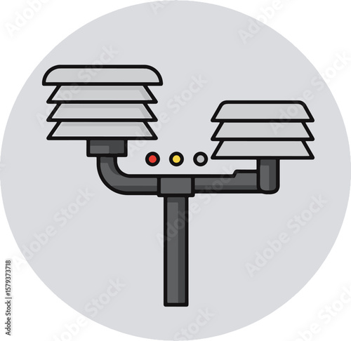 Modern Sensor Technology: Clean Minimalist Icon