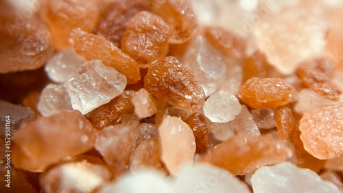 Tableau sur toile close up texture of Himalayan pink salt