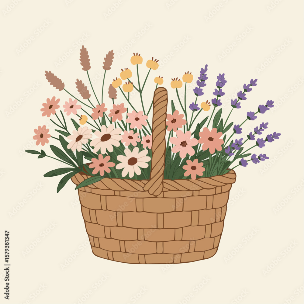 Obraz premium basket with flowers