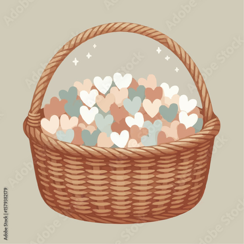 A basket of hearts
