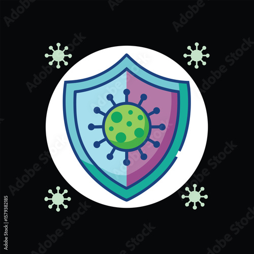 Protection Shield Concept: Defending Against Viruses & Germs